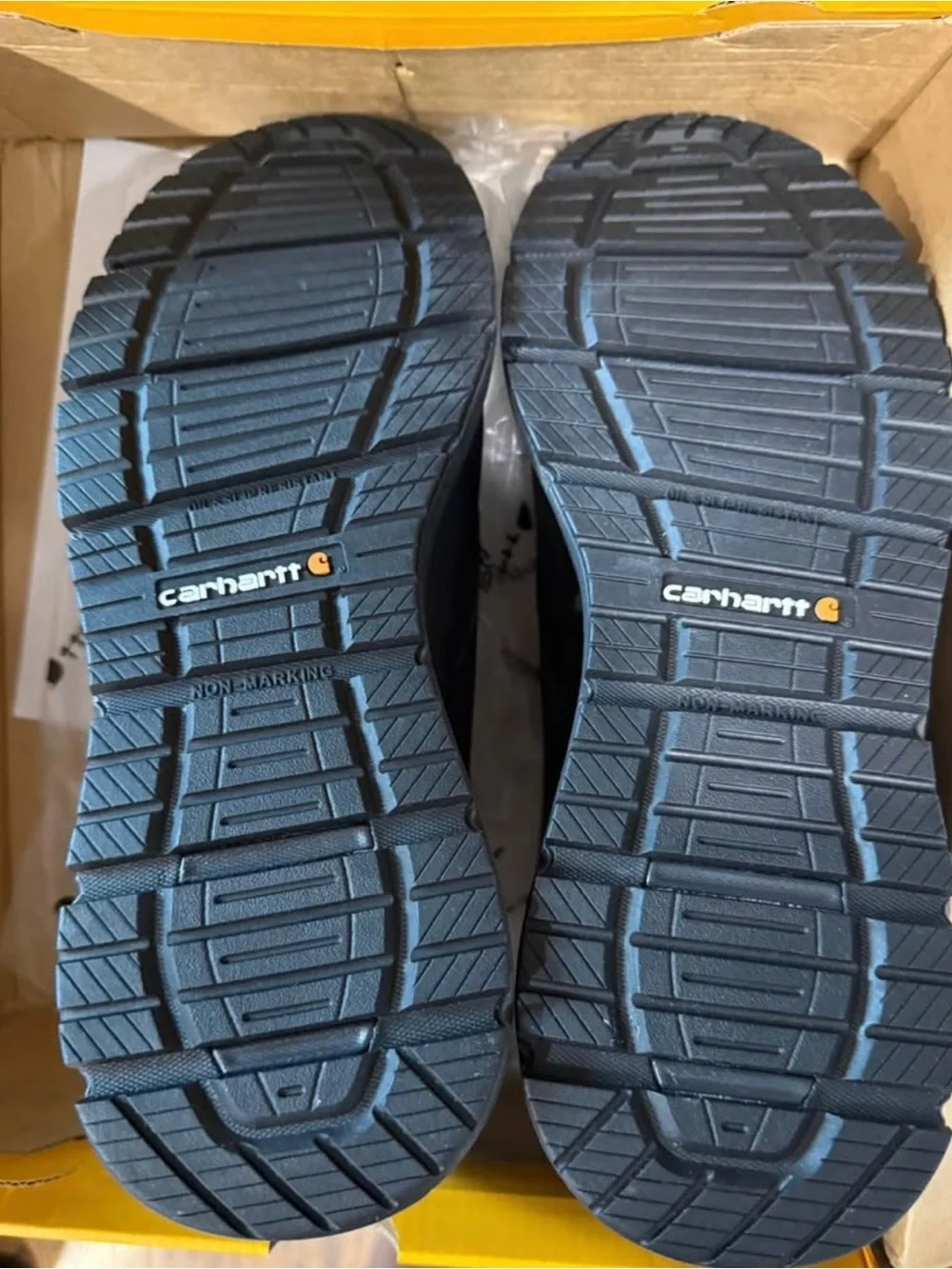 Men's Black Carhartt Steel Toe Work Boots - Durable Lace-Up Safety Style